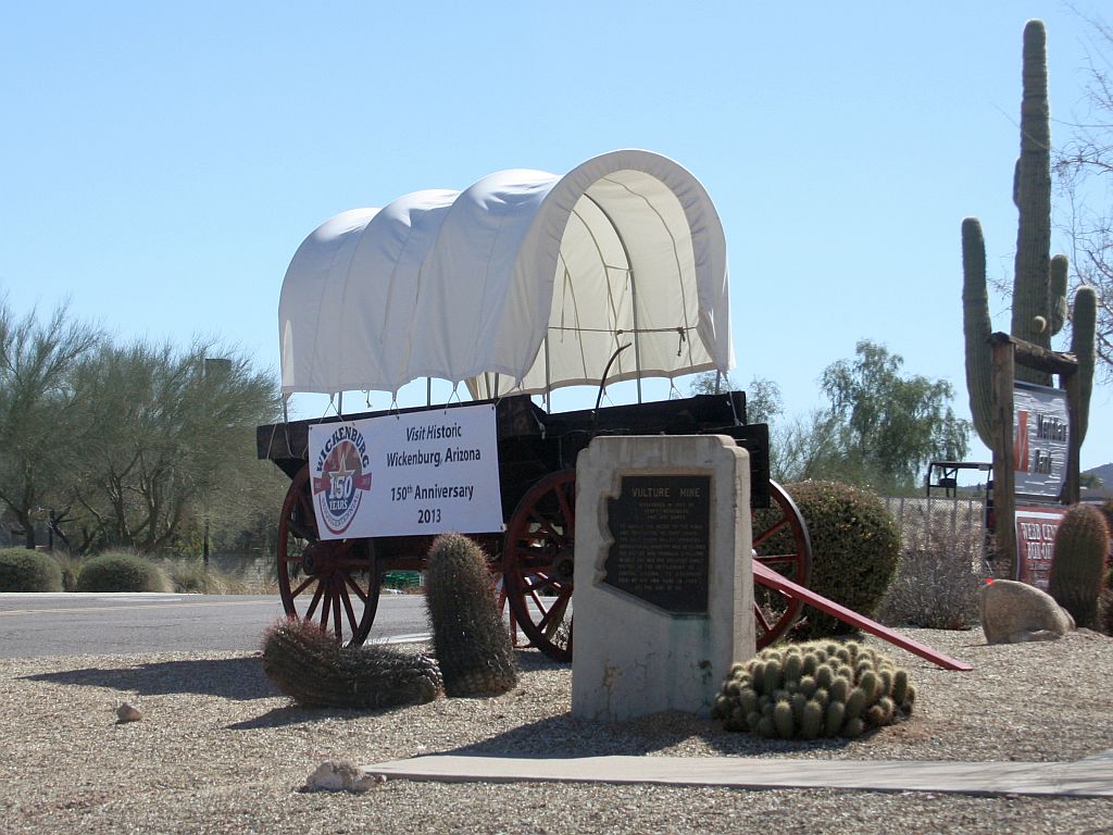 Wagon and Historical Marker