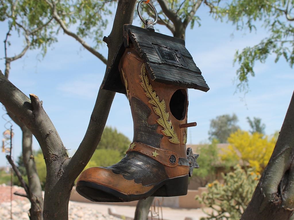 Whimsical Boot Birdhouse