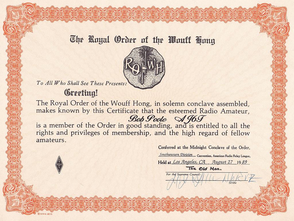 Royal Order of the Wouff Hong