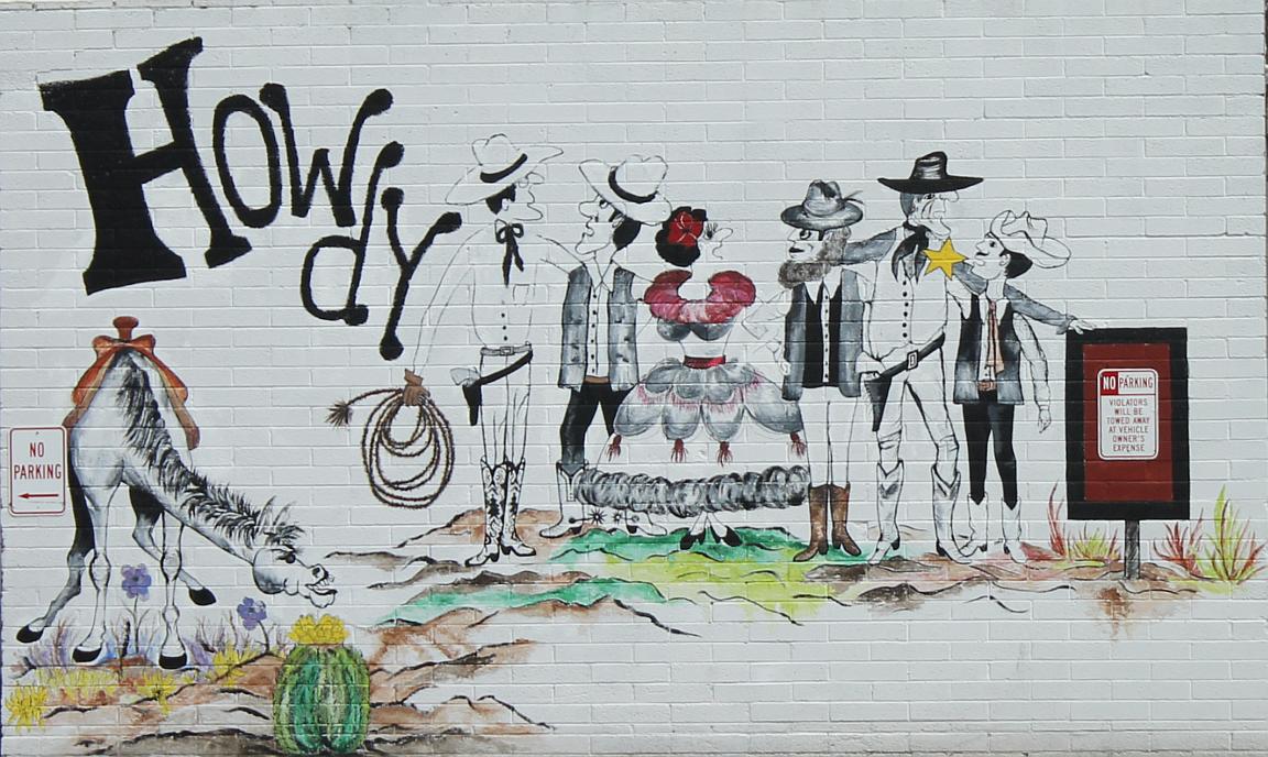Cartoon Cowboy Mural