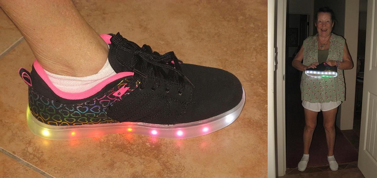 light up rainbow shoes